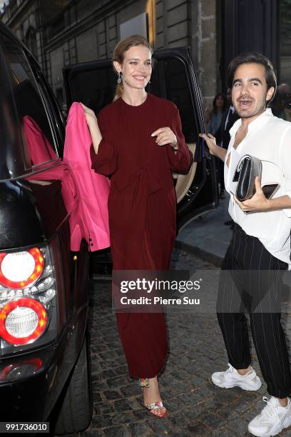 Natalia Vodianova attends the Valentino Haute Couture Fall Winter 2018/2019 show as part of Paris Fashion Week on July 4, 2018 in Paris, France.