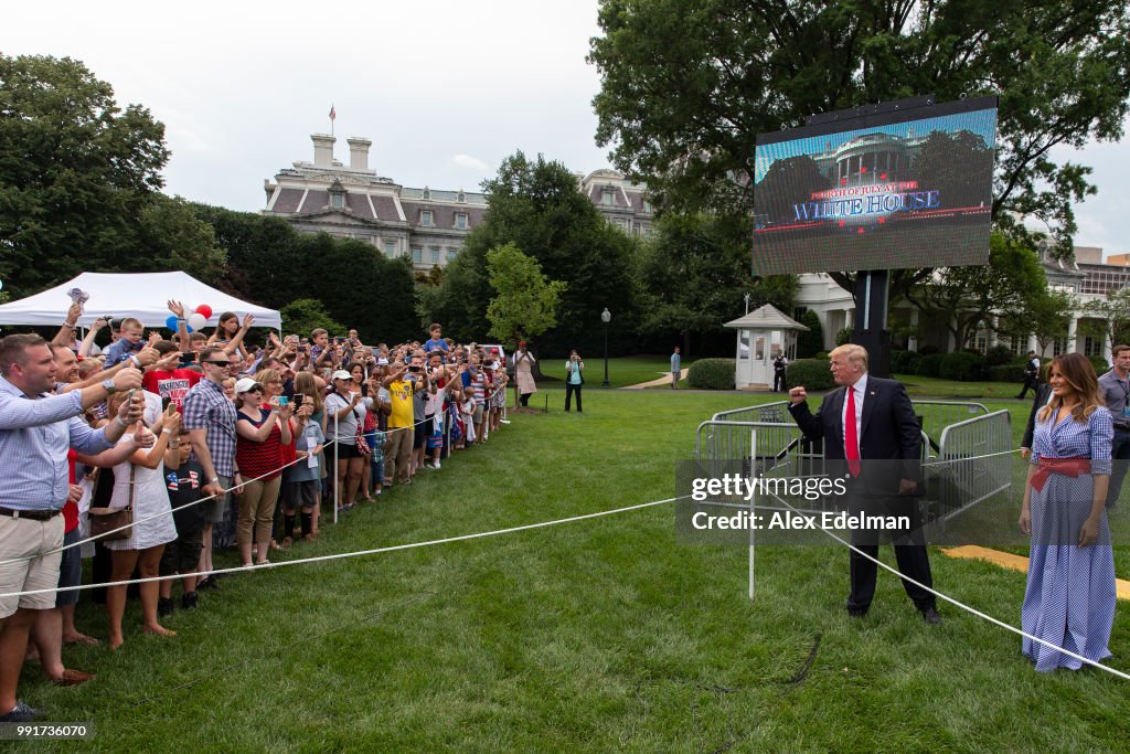 President And Mrs Trump Host Picnic And Fireworks At White House On 4th Of July