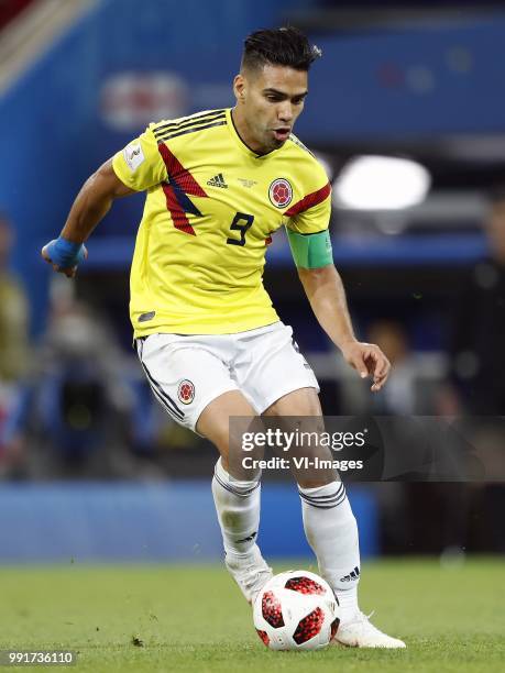 Radamel Falcao Garcia of Colombia during the 2018 FIFA World Cup Russia round of 16 match between Columbia and England at the Spartak stadium on July...