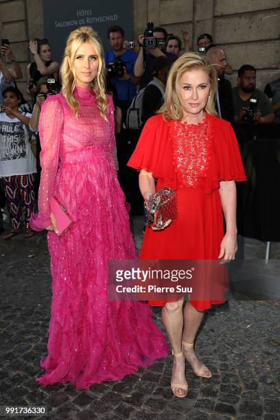 Nicky Hilton and her mother Katy attend the Valentino Haute Couture Fall Winter 2018/2019 show as part of Paris Fashion Week on July 4, 2018 in...