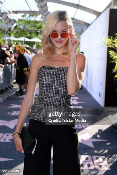 Mandy Bork attends the Riani show during the Berlin Fashion Week Spring/Summer 2019 at ewerk on July 4, 2018 in Berlin, Germany..