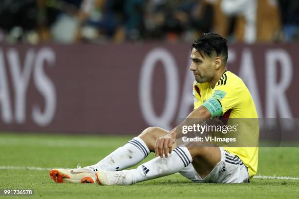 Radamel Falcao Garcia of Colombia during the 2018 FIFA World Cup Russia round of 16 match between Columbia and England at the Spartak stadium on July...