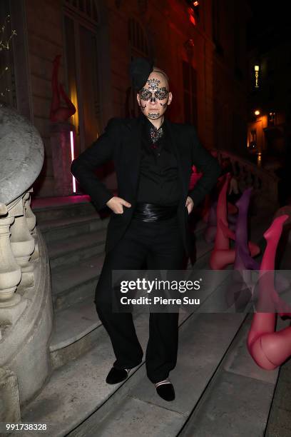 Ali Mahdavi attends the "Scandal Discotheque" : Party as part of Paris Fashion Week on July 4, 2018 in Paris, France.