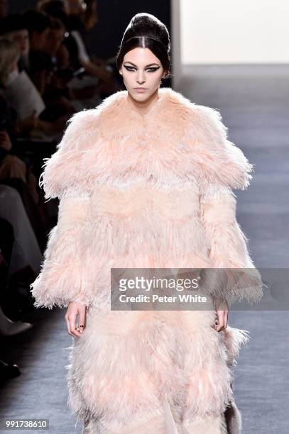 Model Vittoria Ceretti walks the runway during the Fendi Couture Haute Couture Fall Winter 2018/2019 show as part of Paris Fashion Week on July 4,...