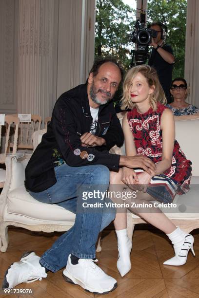 Luca Guadagnino and Alba Rohrwacher attend the Valentino Haute Couture Fall Winter 2018/2019 show as part of Paris Fashion Week on July 4, 2018 in...