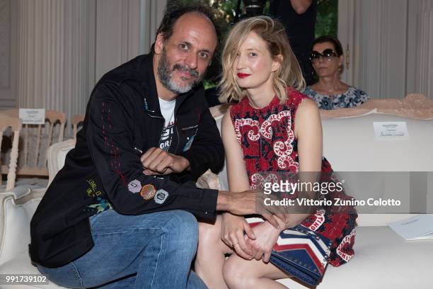 Luca Guadagnino and Alba Rohrwacher attend the Valentino Haute Couture Fall Winter 2018/2019 show as part of Paris Fashion Week on July 4, 2018 in...