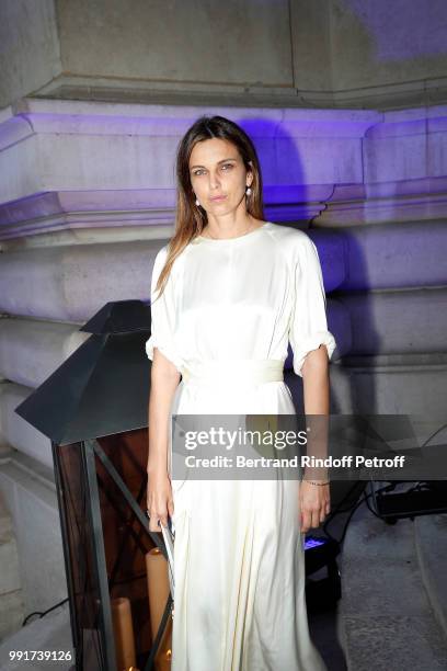 Model Irene Salvador attends Cocktail of Federation de la Haute Couture et de la Mode as part of Paris Fashion Week Haute-Couture Fall/Winter 2018/19...