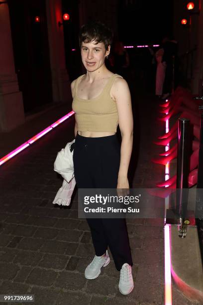 Heloise Letissier attends the "Scandal Discotheque" : Party as part of Paris Fashion Week on July 4, 2018 in Paris, France.