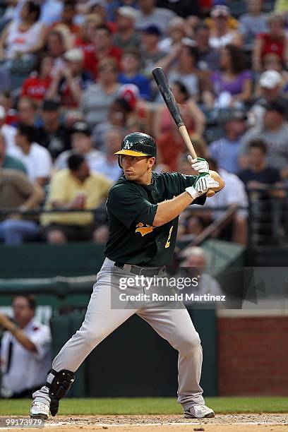 Cliff Pennington of the Oakland Athletics on May 11, 2010 at Rangers Ballpark in Arlington, Texas.