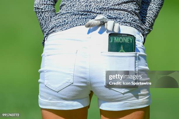 Detail of Jaye Marie Green yardage book as she putt during the second round of the KPMG Women's PGA Championship on June 29, 2018 at the Kemper Lakes...