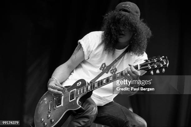 Slash from Slash's Snakepit performs live on stage at Pinkpop festival in Landgraaf, Netherlands on June 05 1995