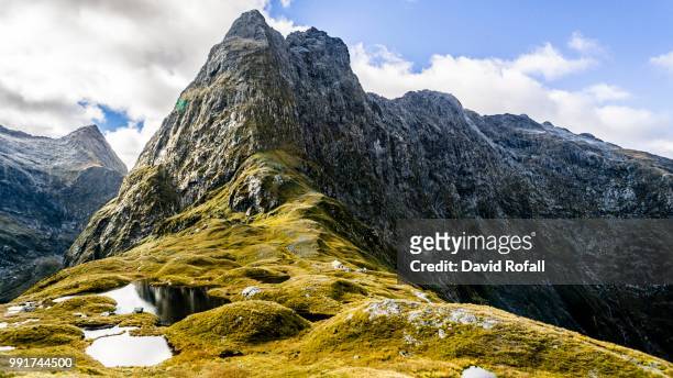 mackinnon pass, milford track, new zealand - mackinnon stock pictures, royalty-free photos & images