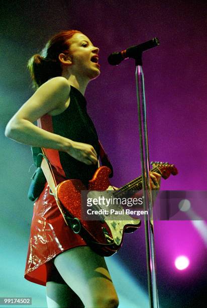 Shirley Manson from Garbage performs live on stage at Pinkpop festival in Landgraaf, Netherlands on June 01 1998
