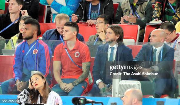 James Rodriguez of Colombia is seen during the 2018 FIFA World Cup Russia Round of 16 match between Colombia and England at Spartak Stadium on July...