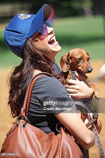 Singer Diana DeGarmo attends the 56th Season of the Broadway Softball League opening day at Central Park, Heckscher Softball Fields on May 13, 2010...