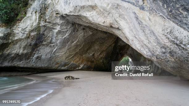 cathedral cove, coromandel, new zealand - cathedral cove stock pictures, royalty-free photos & images