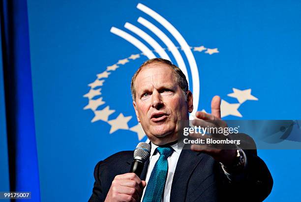 David Cote, chief executive officer of Honeywell International Inc., speaks during the Clinton Global Initiative mid-year meeting in New York, U.S.,...