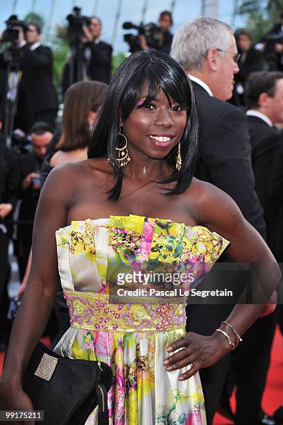 Figure skater Surya Bonaly attends the 'On Tour' Premiere at the Palais des Festivals during the 63rd Annual Cannes Film Festival on May 13, 2010 in...