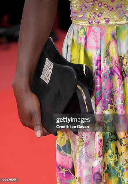 Figure skater Surya Bonaly attends the 'On Tour' Premiere at the Palais des Festivals during the 63rd Annual Cannes Film Festival on May 13, 2010 in...