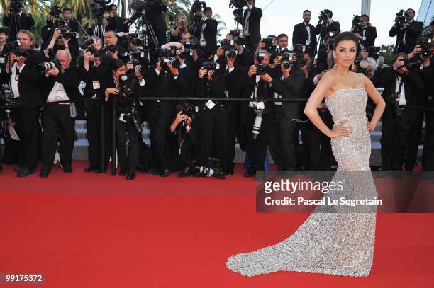 Eva Longoria Parker attends the 'On Tour' Premiere at the Palais des Festivals during the 63rd Annual Cannes Film Festival on May 13, 2010 in Cannes,...