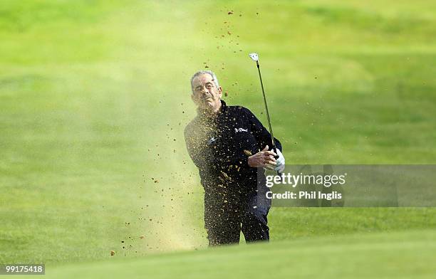 Sam Torrance of Scotland in action during the second round of the Handa Senior Masters presented by the Stapleford Forum played at Stapleford Park on...