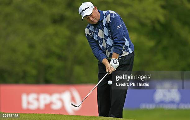 Ian Woosnam of Wales in action during the second round of the Handa Senior Masters presented by the Stapleford Forum played at Stapleford Park on May...