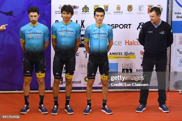 68Th Volta A La Comunitat Valenciana 2017, Teams Presentationdario Kataldo , Andrey Zeits , Pello Bilbao , Dmitriy Sedoun Sportsdirector, Team Astana...