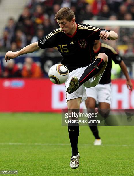 Toni Kroos of Germany controles the ball during the international friendly match between Germany and Malta at Tivoli stadium on May 13, 2010 in...