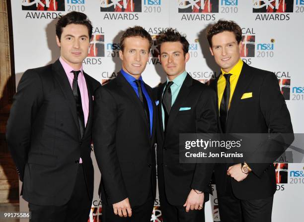 Classical boyband Blake attend the Classical BRIT Awards held at The Royal Albert Hall on May 13, 2010 in London, England.