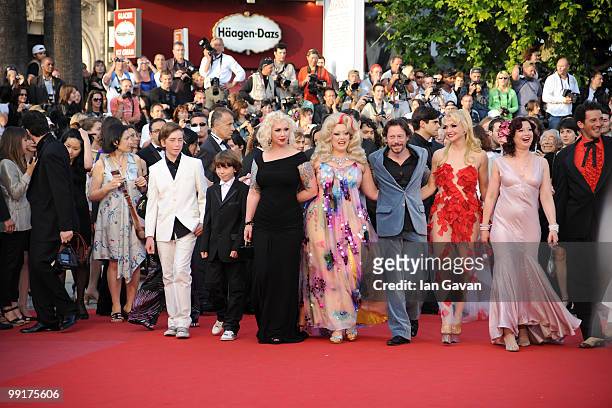 Mimmi Le Meaux, actress Dirty Martini, actor and director Mathieu Amalric, Julie Atlas Muz, actress Evie Lovelle and actor Roky Roulette attends the...