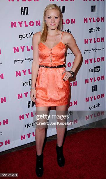 Actress Amanda Michalka arrives at NYLON Magazine's May Issue Young Hollywood Launch Party at The Roosevelt Hotel on May 12, 2010 in Hollywood,...