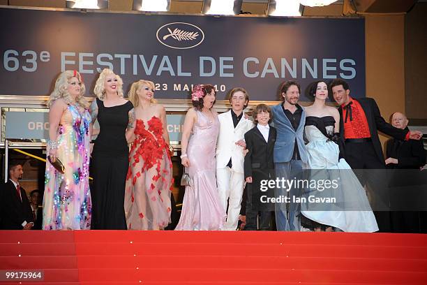 Actress Dirty Martini, Mimmi Le Meaux, Julie Atlas Muz, actress Kitten on the Keys, guests, actor and director Mathieu Amalric, actress Evie Lovelle...