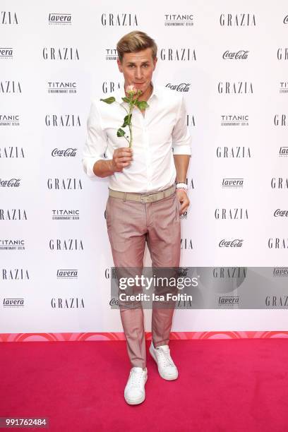 Lukas Sauer during the Grazia Pink Hour at Titanic Hotel on July 4, 2018 in Berlin, Germany.