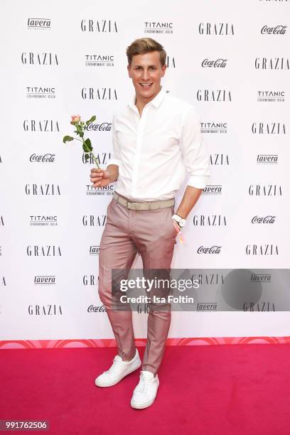 Lukas Sauer during the Grazia Pink Hour at Titanic Hotel on July 4, 2018 in Berlin, Germany.