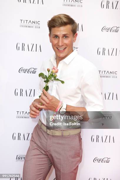 Lukas Sauer during the Grazia Pink Hour at Titanic Hotel on July 4, 2018 in Berlin, Germany.