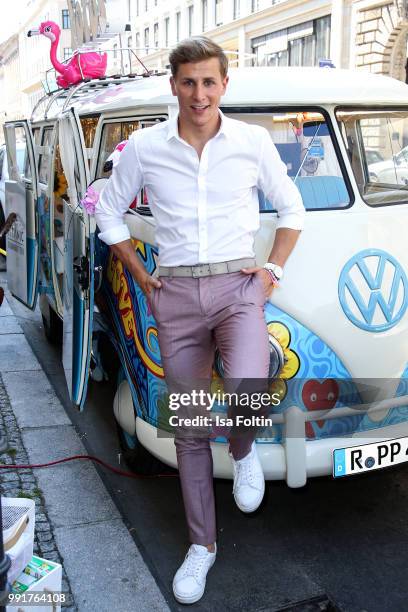 German actor Lukas Sauer during the Grazia Pink Hour at Titanic Hotel on July 4, 2018 in Berlin, Germany.