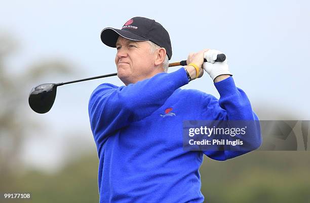 Roger Chapman of England in action during the second round of the Handa Senior Masters presented by the Stapleford Forum played at Stapleford Park on...