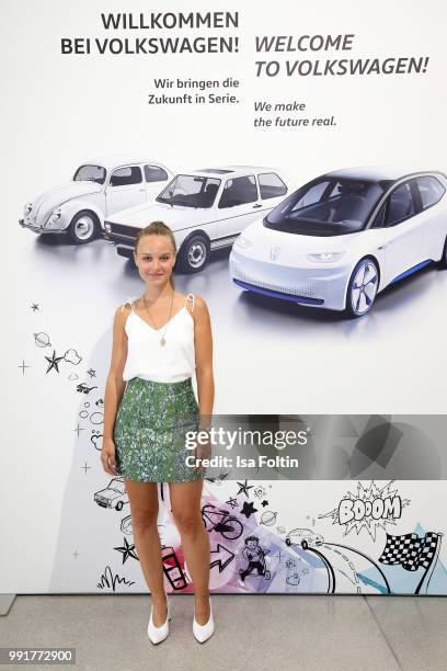 Sonja Gerhardt during the exhibition preview of 'Driving Vizzions to Reality' at DRIVE. Volkswagen Group Forum on July 4, 2018 in Berlin, Germany.