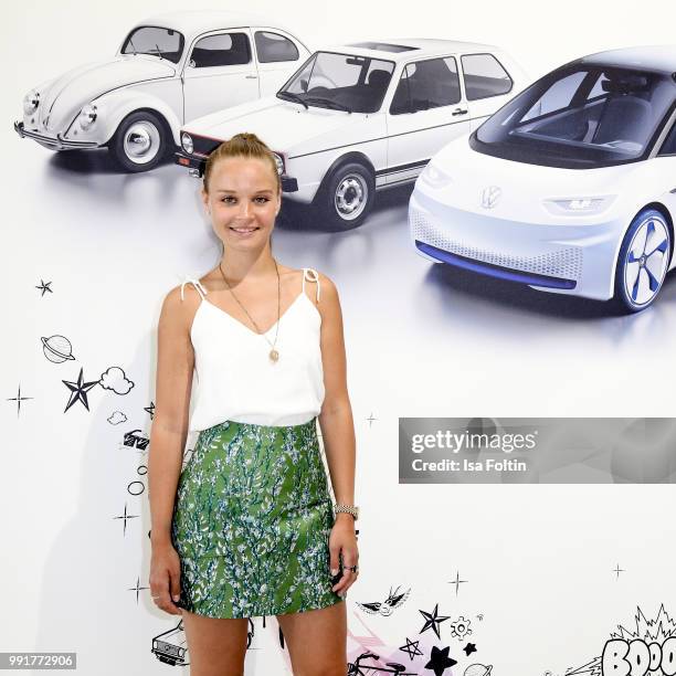 Sonja Gerhardt during the exhibition preview of 'Driving Vizzions to Reality' at DRIVE. Volkswagen Group Forum on July 4, 2018 in Berlin, Germany.