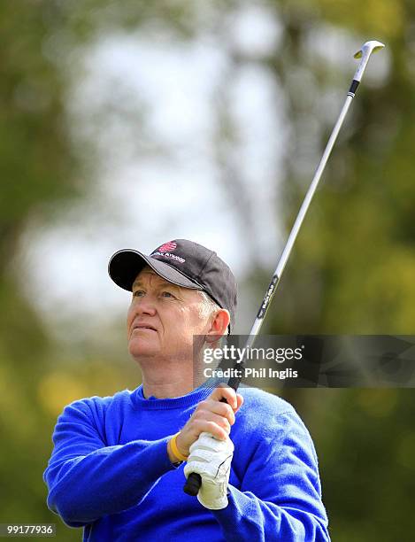 Roger Chapman of England in action during the second round of the Handa Senior Masters presented by the Stapleford Forum played at Stapleford Park on...