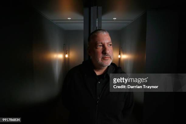 Spencer Tunick poses for a photo after discussing plans for his upcoming nude installation on July 5, 2018 in Melbourne, Australia. Tunick will...