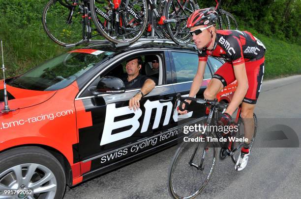 65Th Tour De Romandie 2011, Stage 1Michael Schar / John Lelangue Sportsdirector Team Bmc Racing / Martigny - Leysin / Tdr /Tim De Waele