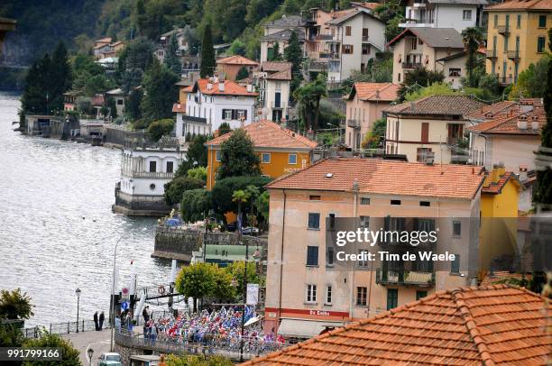 Tour Lombardia 2009 Illustration Illustratie, Peleton Peloton, Argegno City Ville Stad, Landscape Paysage Landschap, Varese - Como Lombardije...