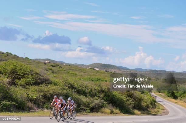 Amstel Curacao Race 2009Illustration Illustratie, Peleton Peloton, Landscape Paysage Landschap, Andy Schleck White Jersey, Karsten Kroon / Lars Boom...