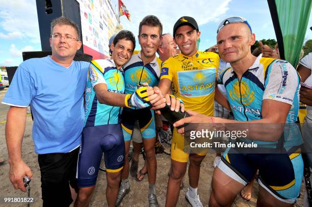 Amstel Curacao Race 2009Alberto Contador Yellow Jersey, Jesus Hernadez / Dirk + Jorge + Pacco = Friends Alberto Contador /, Tim De Waele/