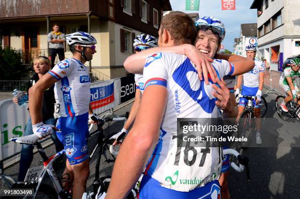 77Th Tour Of Swiss 2013, Stage 4 Arrival, Demare Arnaud / Roy Jeremy / Celebration Joie Vreugde, Innertkirchen - Buochs / Tour De Suisse Ronde...
