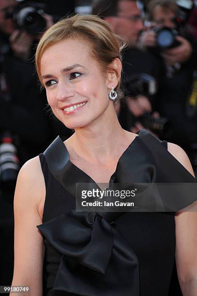 Sandrine Bonnaire attends the 'On Tour' Premiere at the Palais des Festivals during the 63rd Annual Cannes Film Festival on May 13, 2010 in Cannes,...