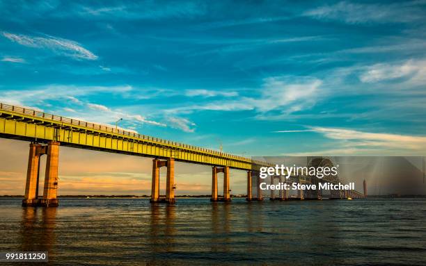 robert moses bridge sunset - robert moses bridge stockfoto's en -beelden