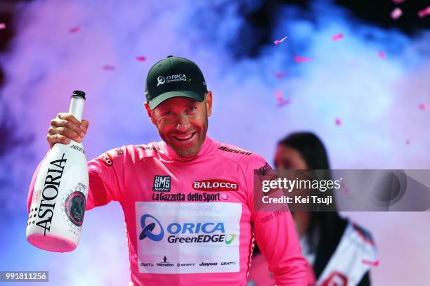 97Th Tour Of Italy 2014, Stage 1 Podium, Tuft Svein Pink Jersey Celebration Joie Vreugde Champagne, Belfast - Belfast / Team Time Trial Contre La...