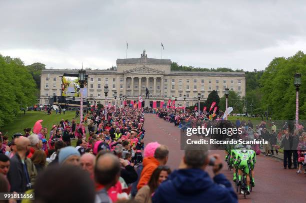 97Th Tour Of Italy 2014, Stage 1 Team Bardiani Csf / Illustration Illustratie, Stormont Parlement Building, Public Publiek Spectators, Landscape...